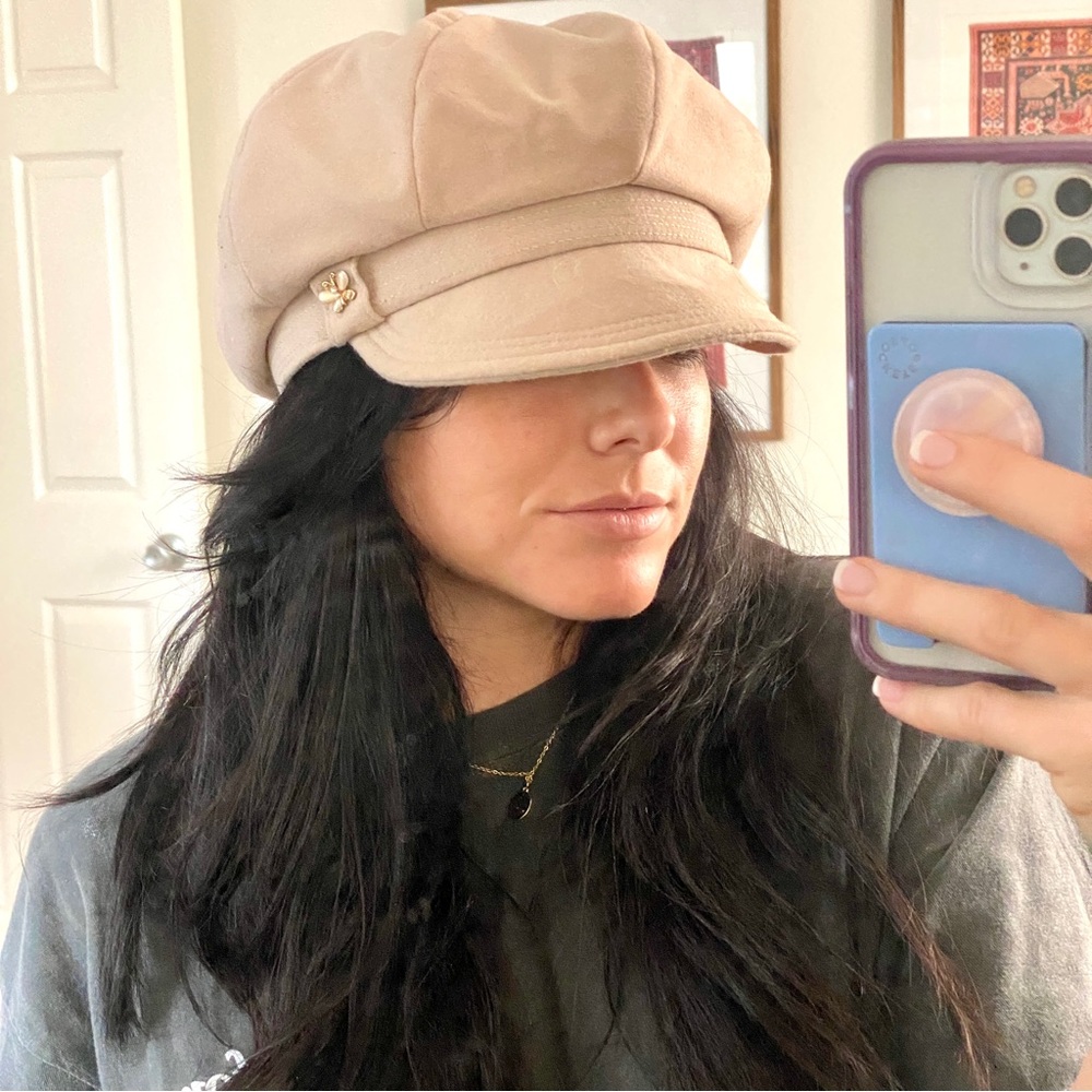 newsboy French wool Hat Cap 🧸 🦋 luxe jeweled